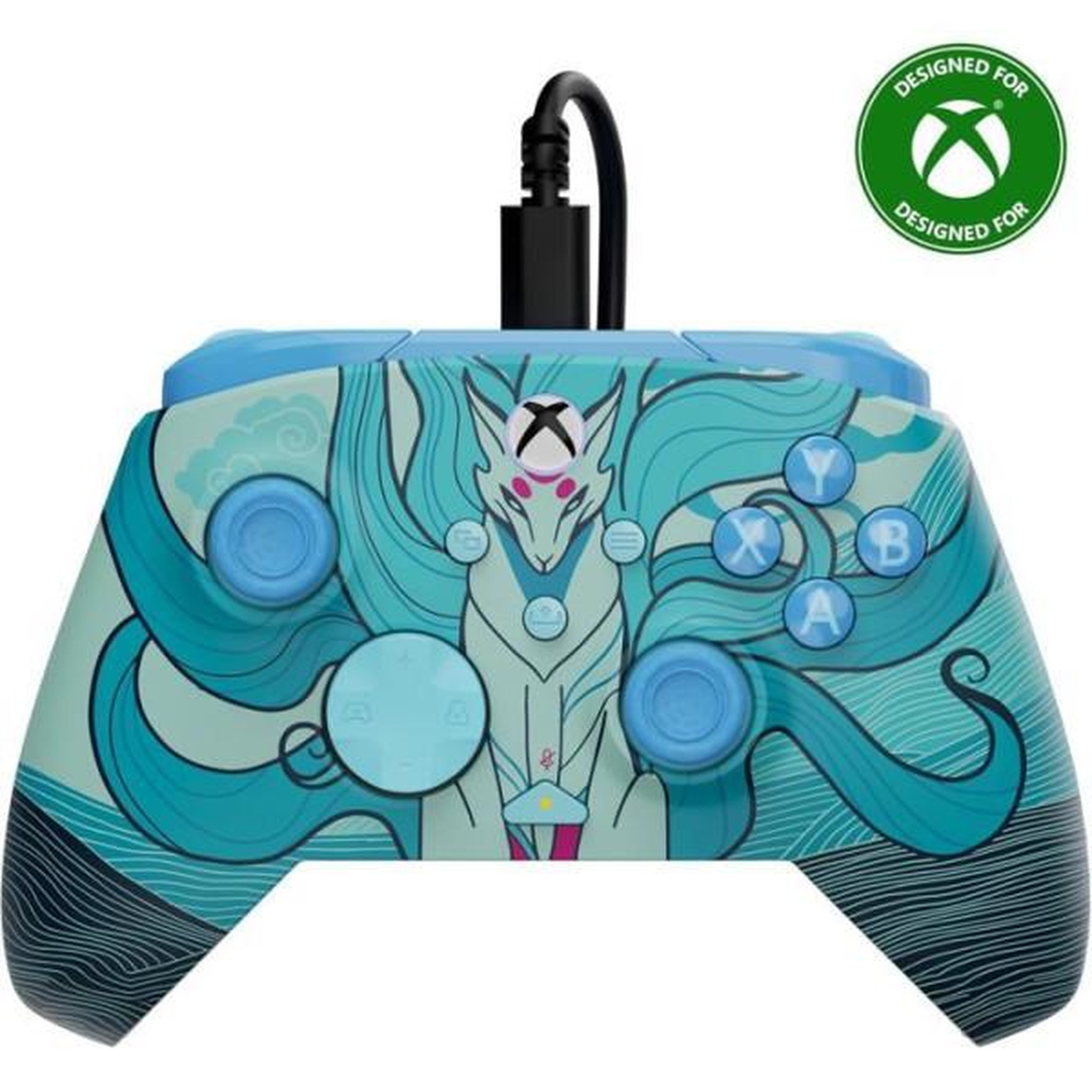 Turtle Beach Manette de jeu - Xbox - Rematch Advanced - Filaire - Blue Kitsune - Compatible PC - Turtle Beach