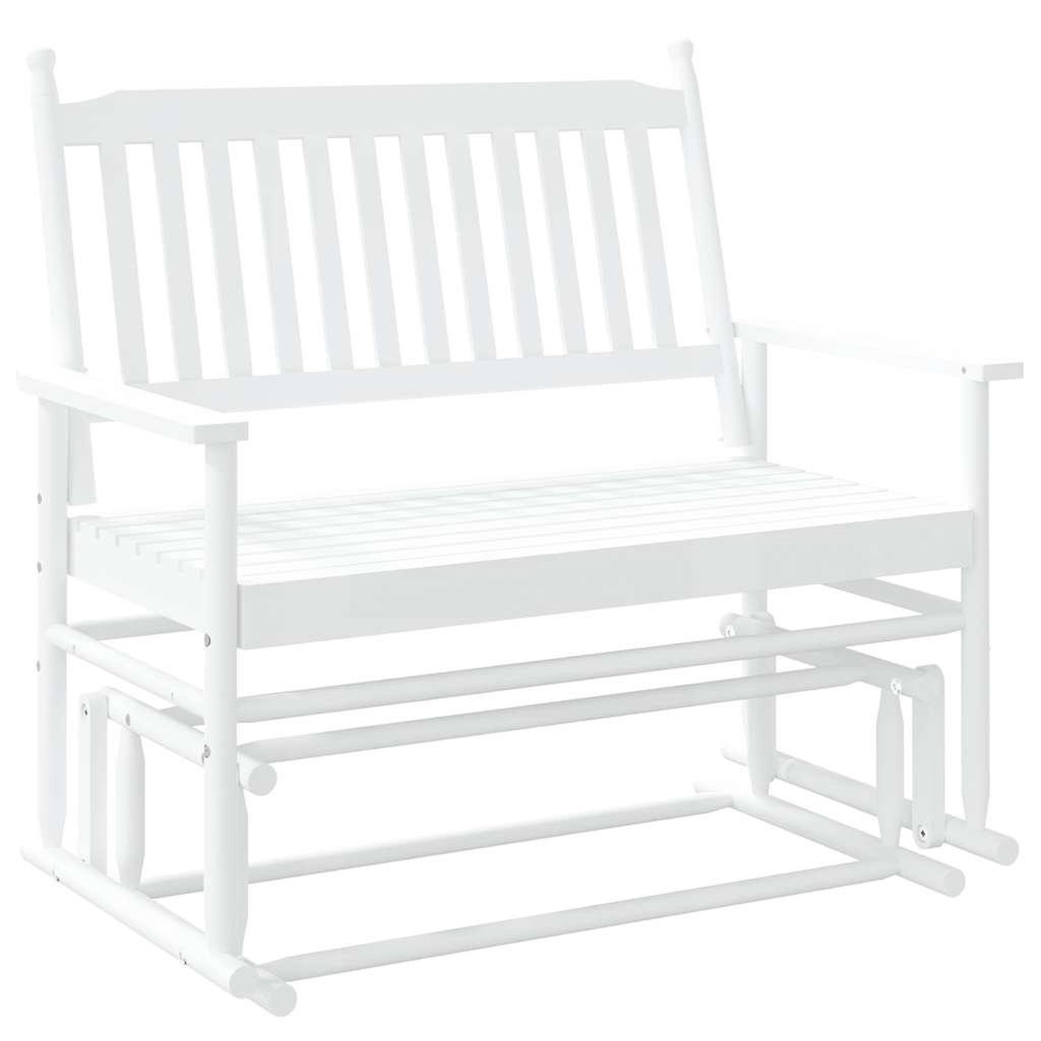 Voir la diapositive 2 : VIDAXL Banc balancelle blanc 118x70x104,5 cm bois massif de peuplier