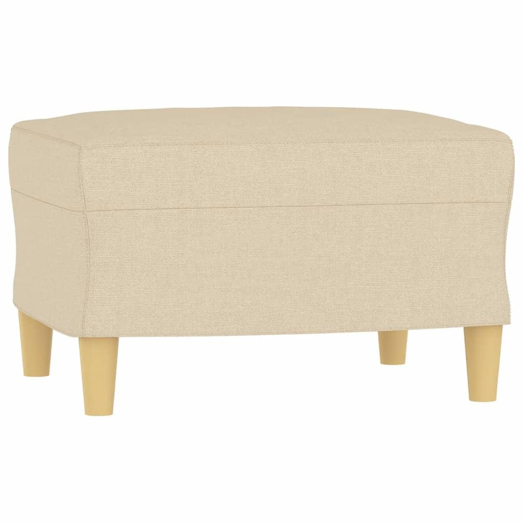 Voir la diapositive 3 : VIDAXL Ensemble de canapes 3 pcs avec coussins Creme Tissu