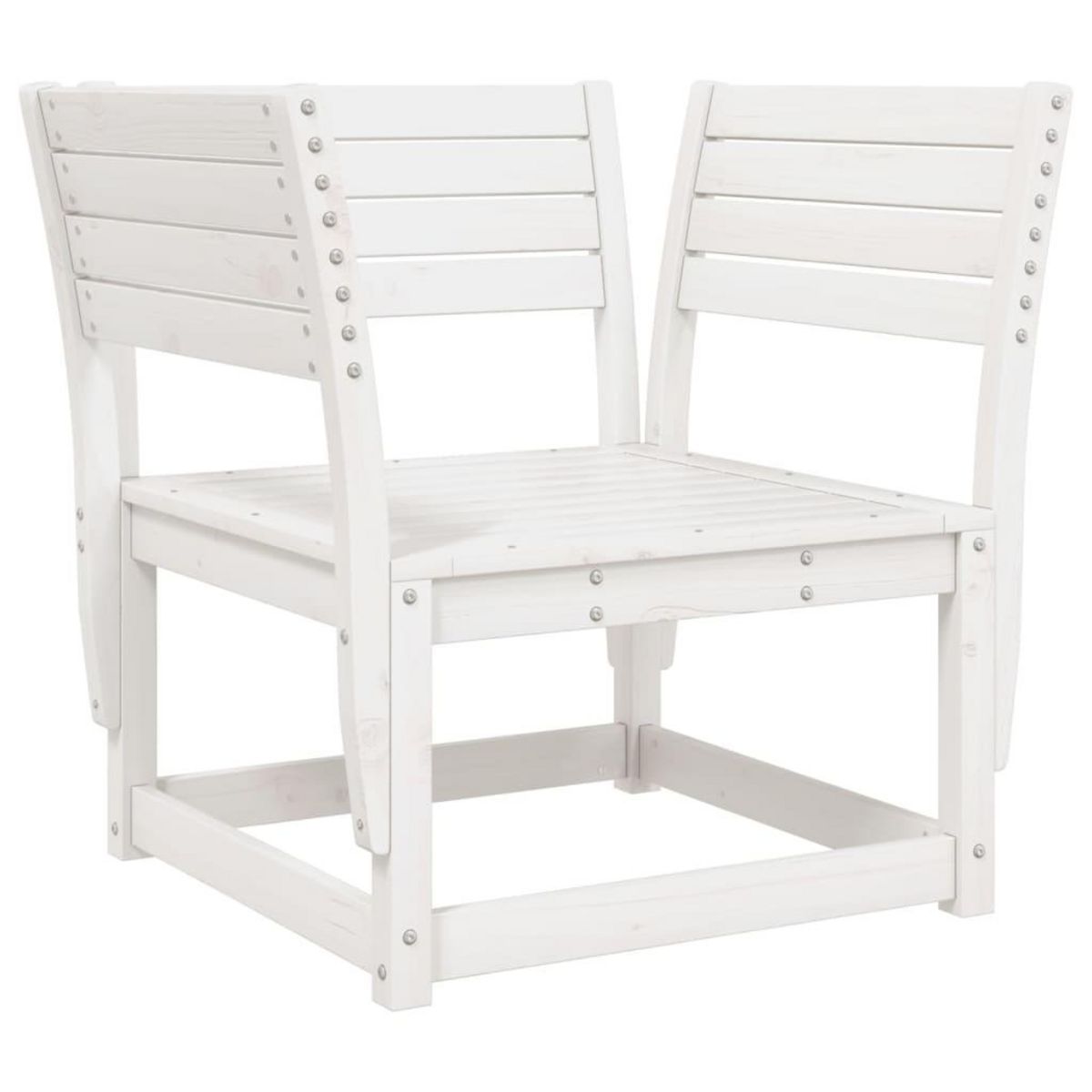 VIDAXL Chaise de jardin blanc bois massif de pin