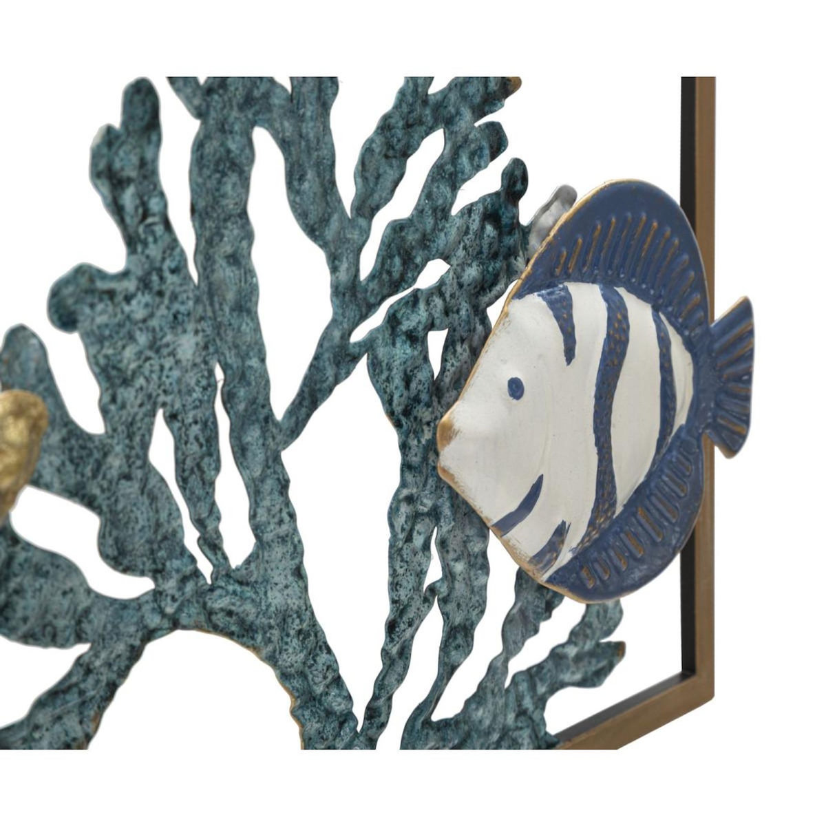 Paris Prix Déco Murale Encadrée en Métal  Fish  50cm Multicolore