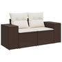 Voir la diapositive 3 : VIDAXL Salon de jardin 4 pcs avec coussins marron resine tressee