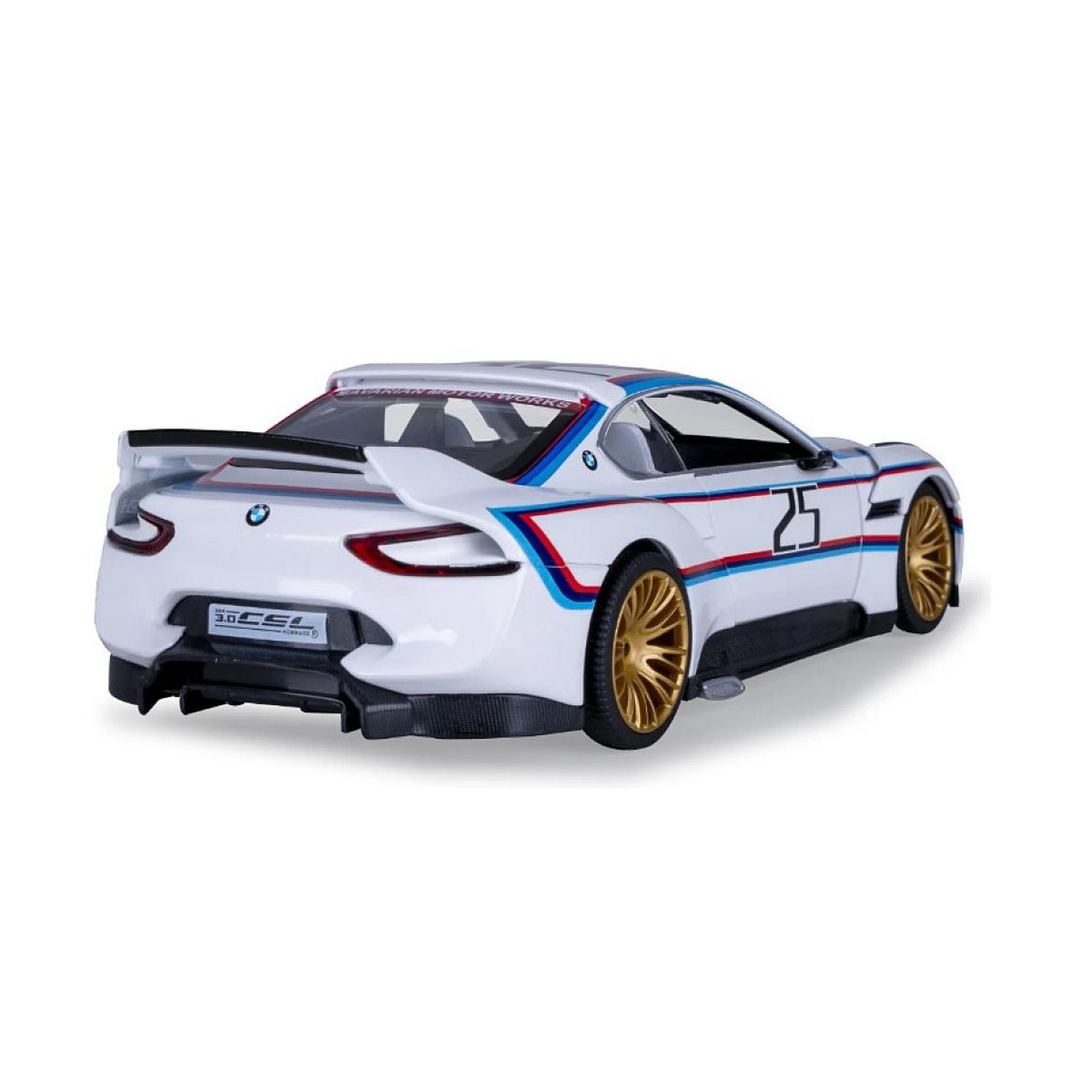 Voir la diapositive 3 : Jamara BMW 3.0 CSL Hommage R miniature 1:24 blanche avec piles