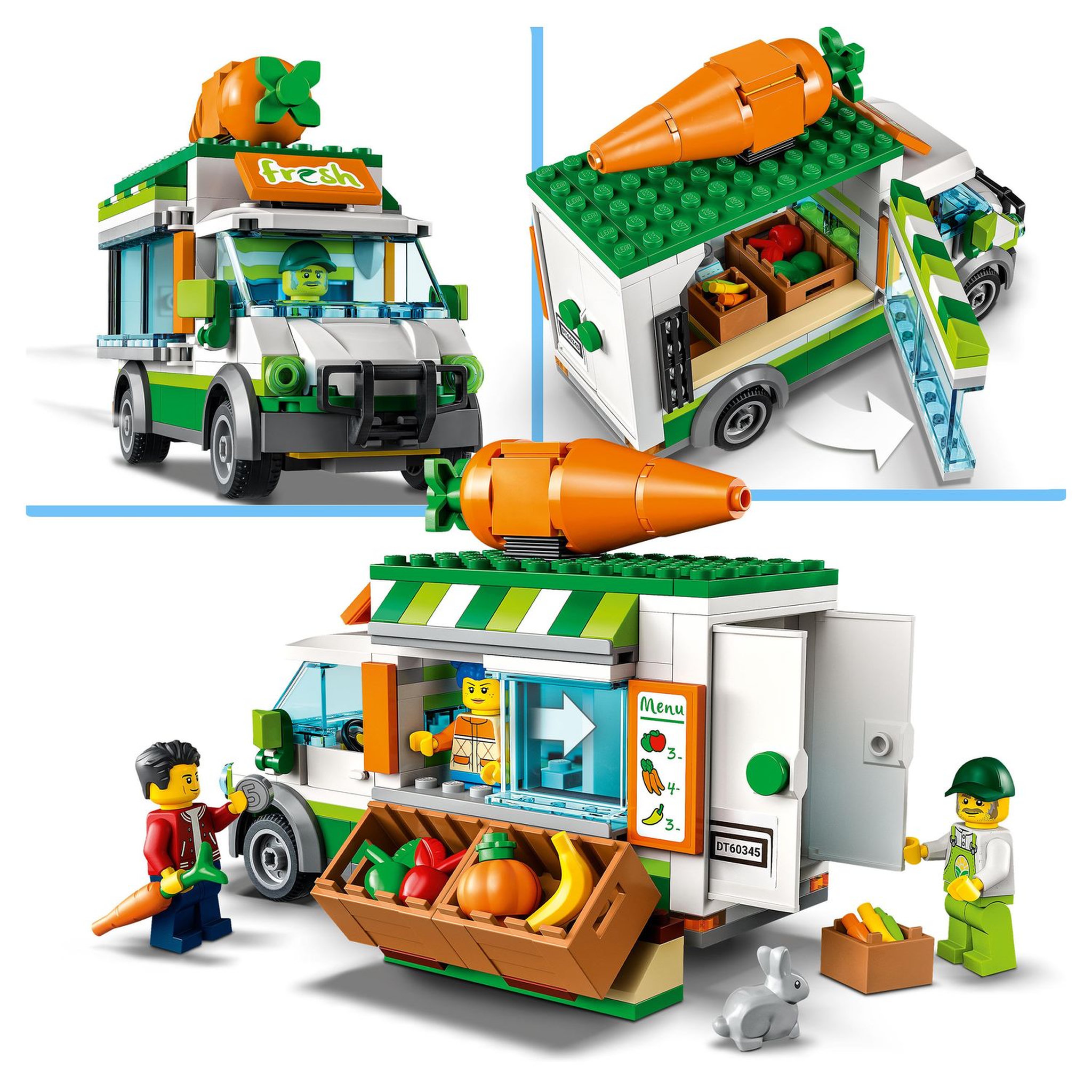 Voir la diapositive 5 : LEGO City 60345 Le camion de marche des fermiers 