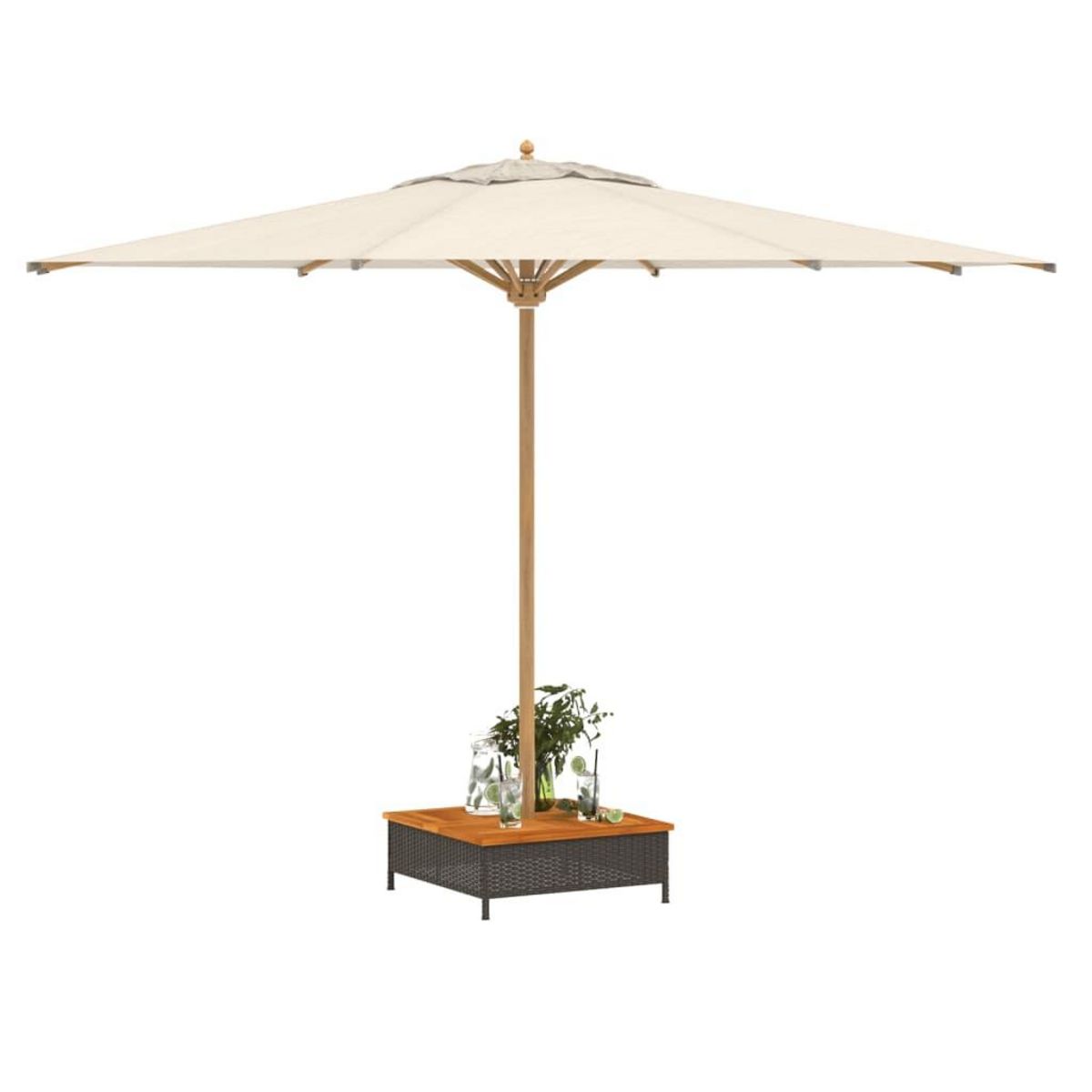 VIDAXL Couvercle de base de parasol noir 70x70x25 cm