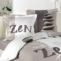 Voir la diapositive 2 : Douceur d'Intérieur Housse de couette 240x220 + 2 taies Galets Zen coton 42 fils