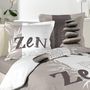 Voir la diapositive 2 : Douceur d'Intérieur Housse de couette 240x220 + 2 taies Galets Zen coton 42 fils