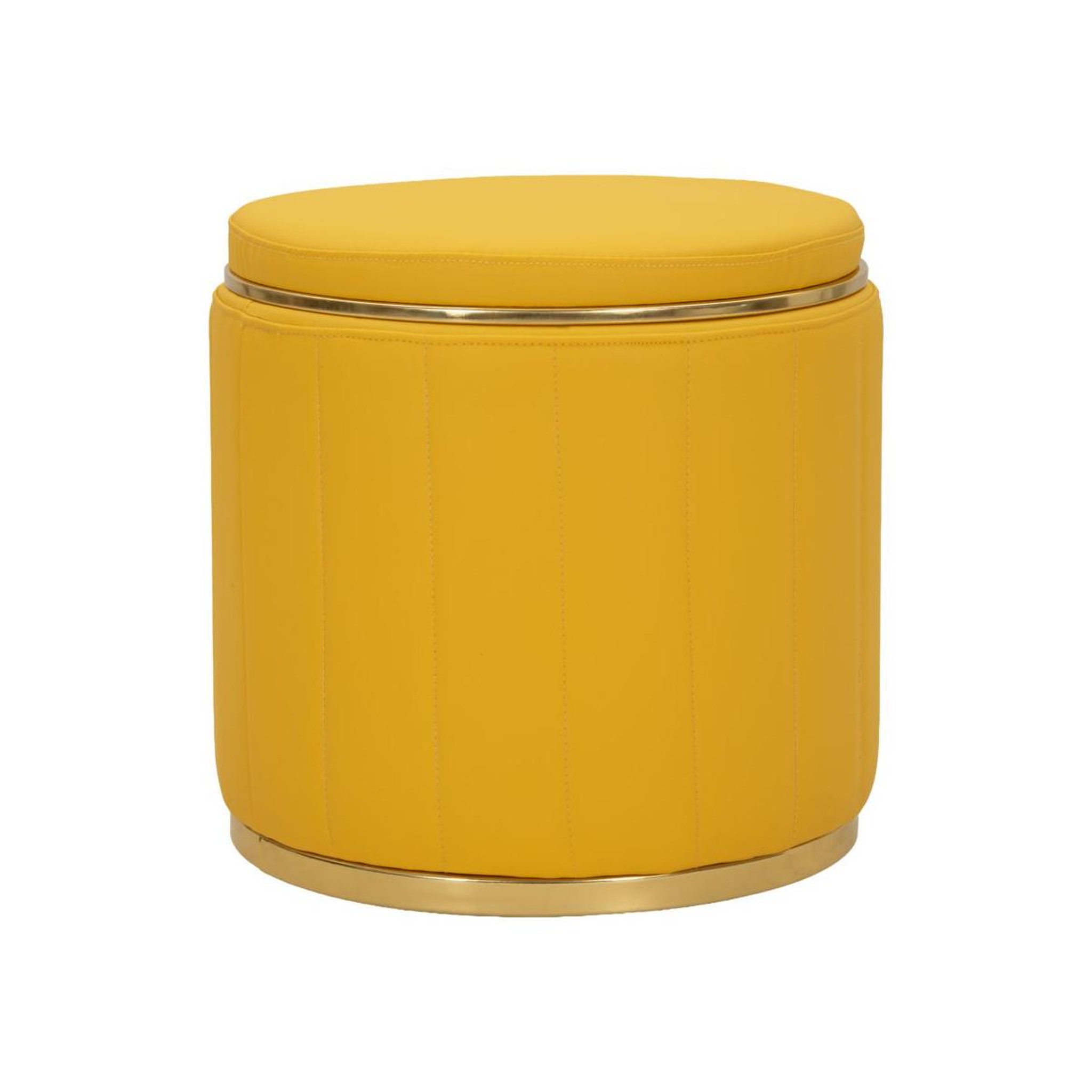 Paris Prix Pouf coffre design  london  46cm moutarde