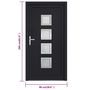 Voir la diapositive 6 : VIDAXL Porte d'entree anthracite 98x200 cm PVC