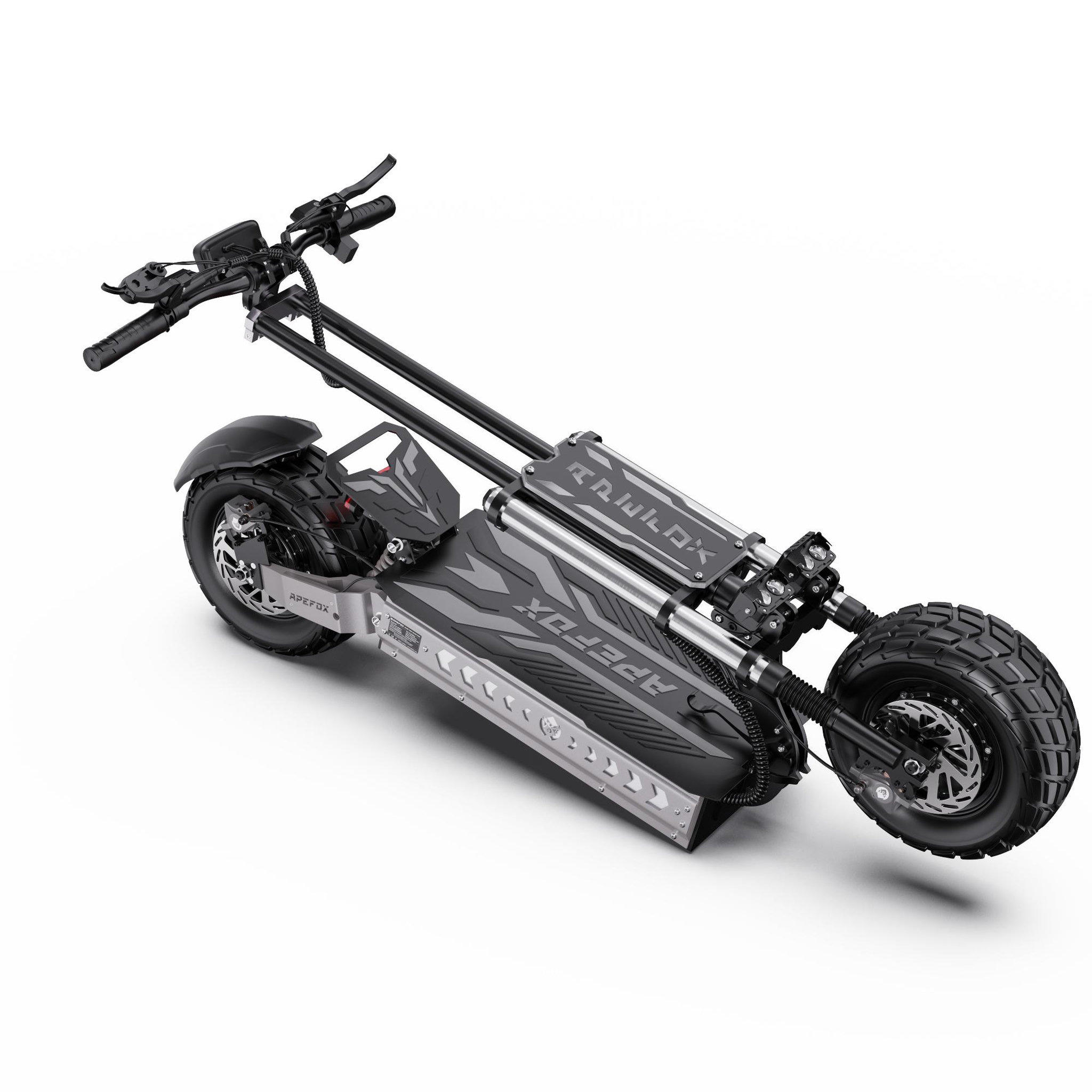 Voir la diapositive 4 : APEFOX Trottinette électrique APEFOX T90, double moteur, 25 km/h, autonomie de 100 km, tout-terrain