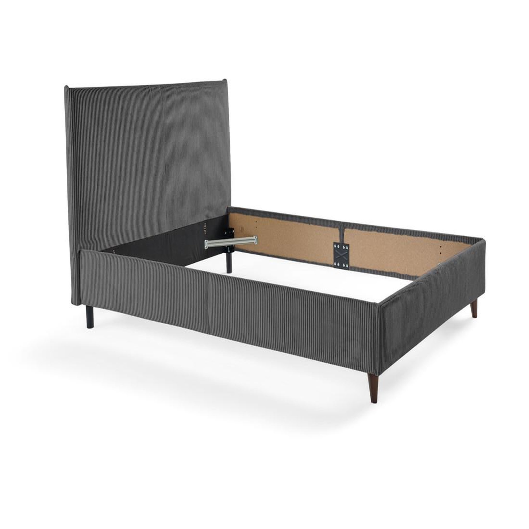 Voir la diapositive 2 : BEST MOBILIER Botticelli - cadre de lit - 160x200 - en velours côtelé