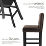 Voir la diapositive 3 : tectake Tabouret de bar rembourré avec dossier marron