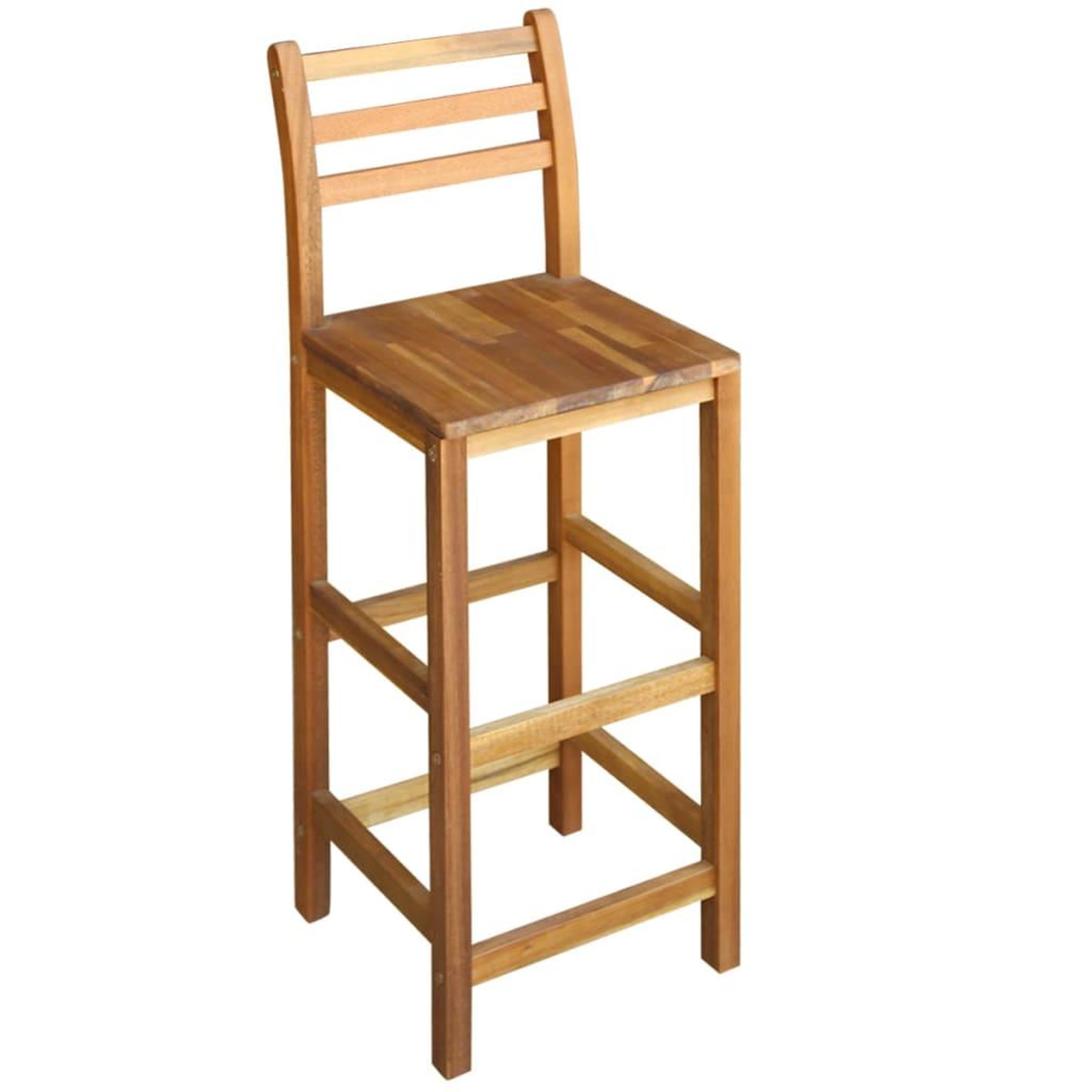 Voir la diapositive 3 : VIDAXL Table et chaises de bar 7 pcs Bois d'acacia massif