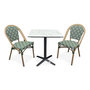 Voir la diapositive 1 : Paris Prix Ensemble Table de Jardin & 2 Chaises  Bistro  70cm Vert