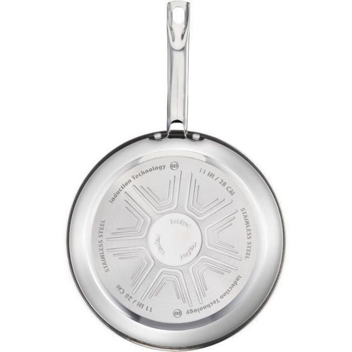 TEFAL Lot de 3 poêles INTUITION 20 / 24 / 28 cm en inox