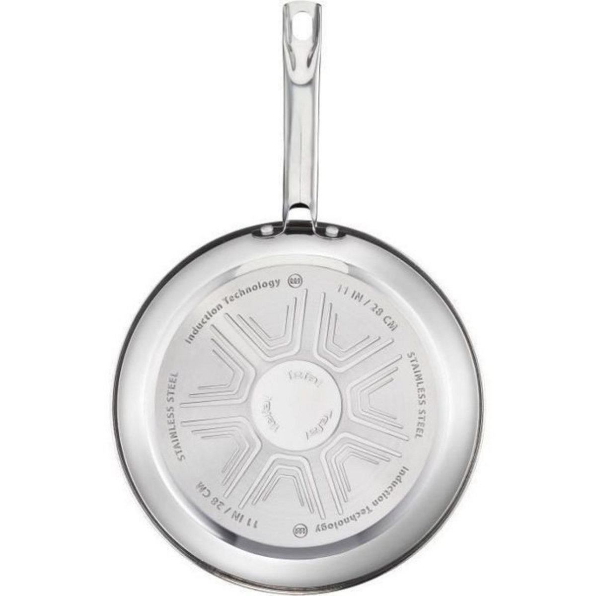 TEFAL Lot de 3 poêles INTUITION 20 / 24 / 28 cm en inox