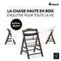 Voir la diapositive 2 : HAUCK Chaise haute en bois Alpha Select gris foncé