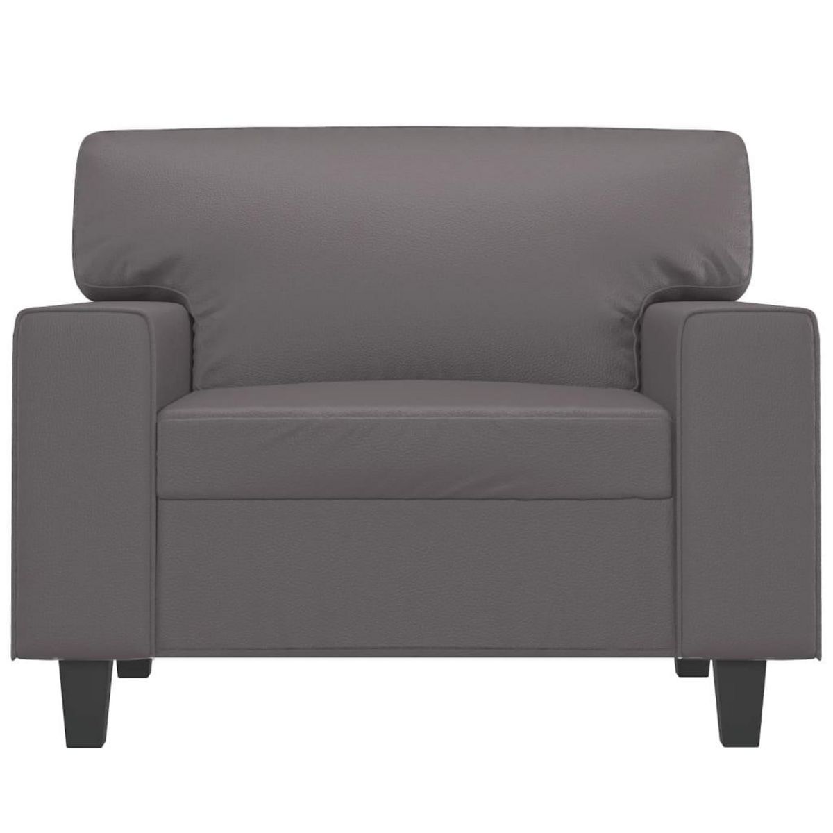 VIDAXL Fauteuil Gris 60 cm Similicuir