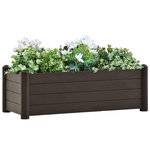 VIDAXL Lit sureleve de jardin PP Moka 100x43x35 cm