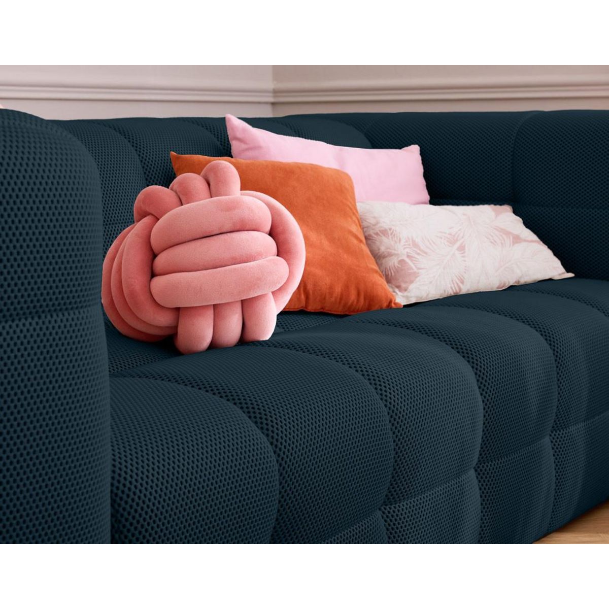 LISA DESIGN Suzano - canapé 3 places - en tissu mailles 3d