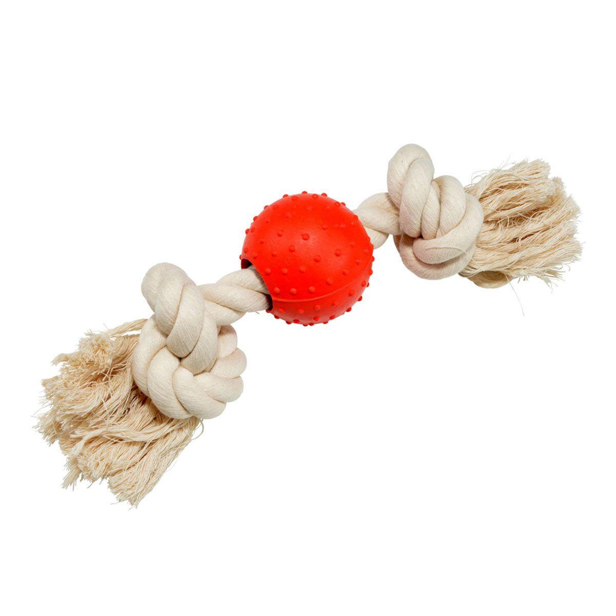 LOVE STORY Jouet pour chien  corde & balle  25cm naturel
