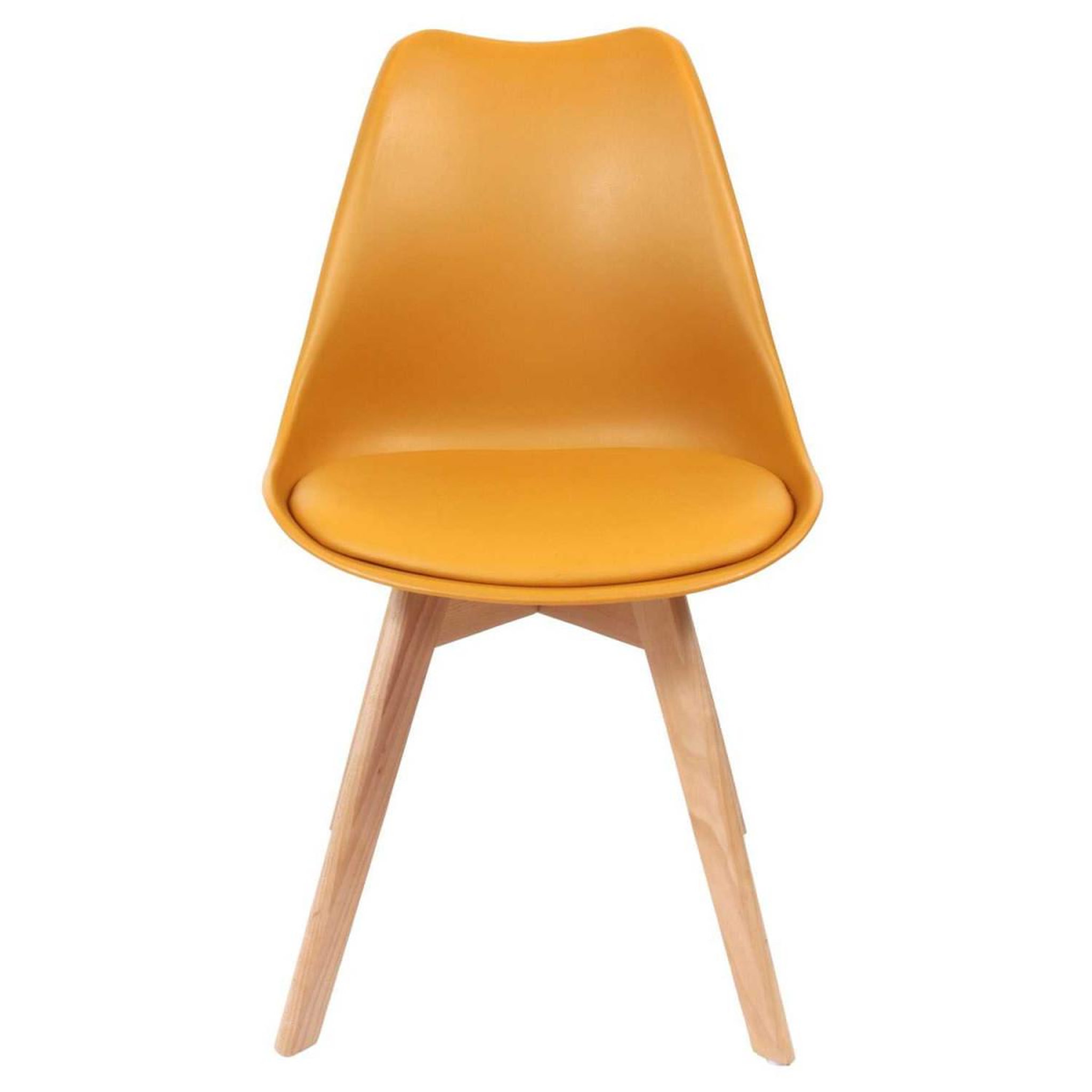 Voir la diapositive 3 : The Home Deco Factory Lot de 4 chaises scandinaves  coque  81cm jaune