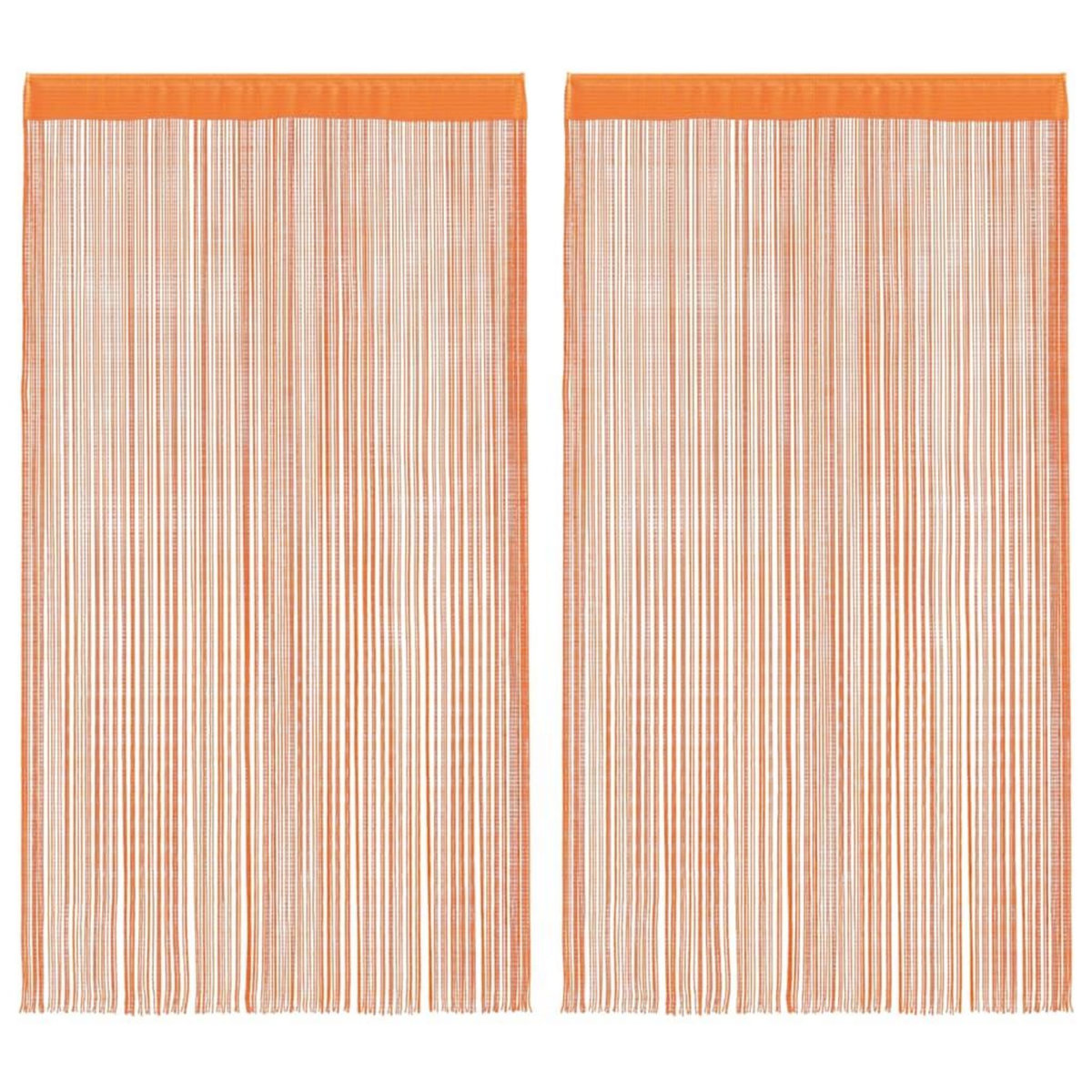 VIDAXL Rideaux a fils 2 pcs orange 100x250 cm