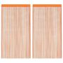 Voir la diapositive 2 : VIDAXL Rideaux a fils 2 pcs orange 100x250 cm