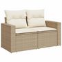 Voir la diapositive 5 : VIDAXL Salon de jardin avec coussins 7 pcs beige resine tressee