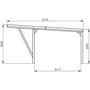 Voir la diapositive 2 : Forest Style Carport toit plat - Bois traité autoclave - 16,5 m² - VICTOR MODERN