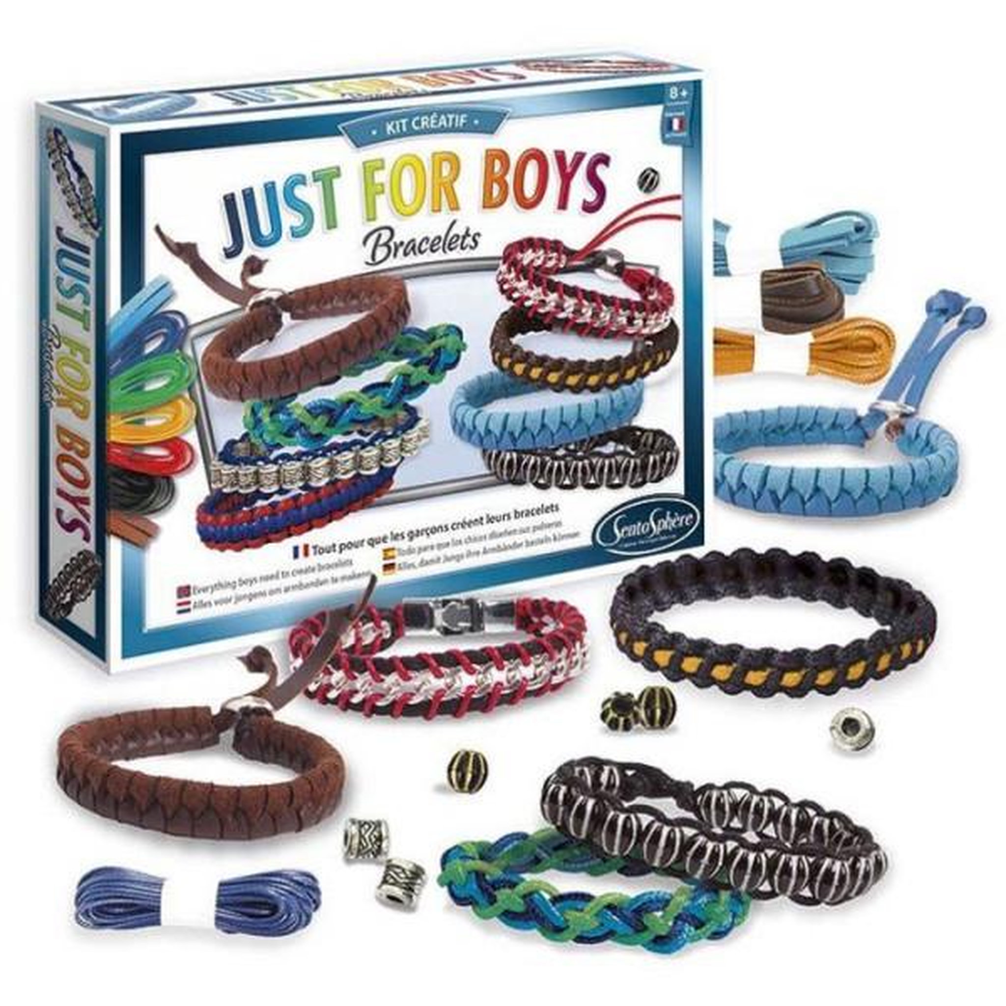 Sentosphere Kit creatif bijoux - SENTOSPHERE - Just for Boys - Fabrication de bijoux pour garçons - Améliorer sa dextérité - Des 8 ans