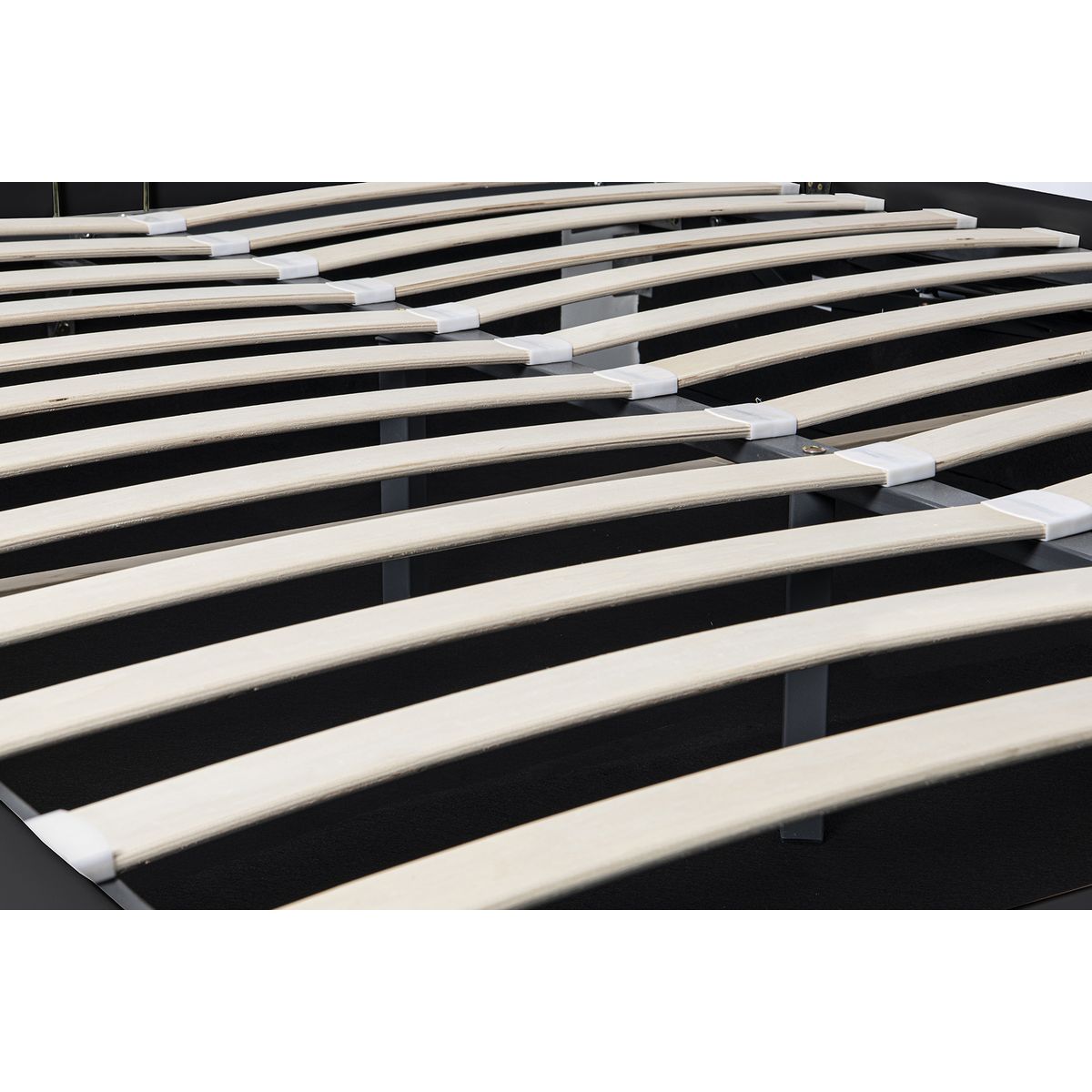 Lit coffre 140x190cm avec contour lit LED + sommier à lattes inclus GALAXY