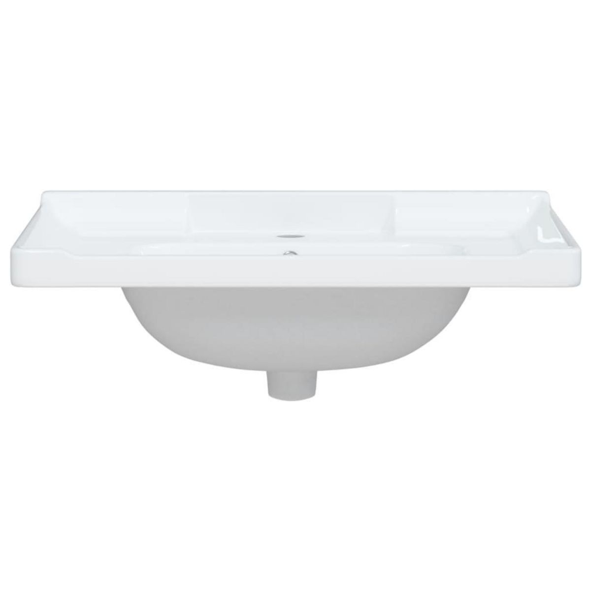 VIDAXL Evier de salle de bain blanc 71x48x23cm rectangulaire ceramique