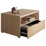 Voir la diapositive 6 : BEST MOBILIER Judy - table basse 100 cm - effet bois - 1 tiroir et 1 niche