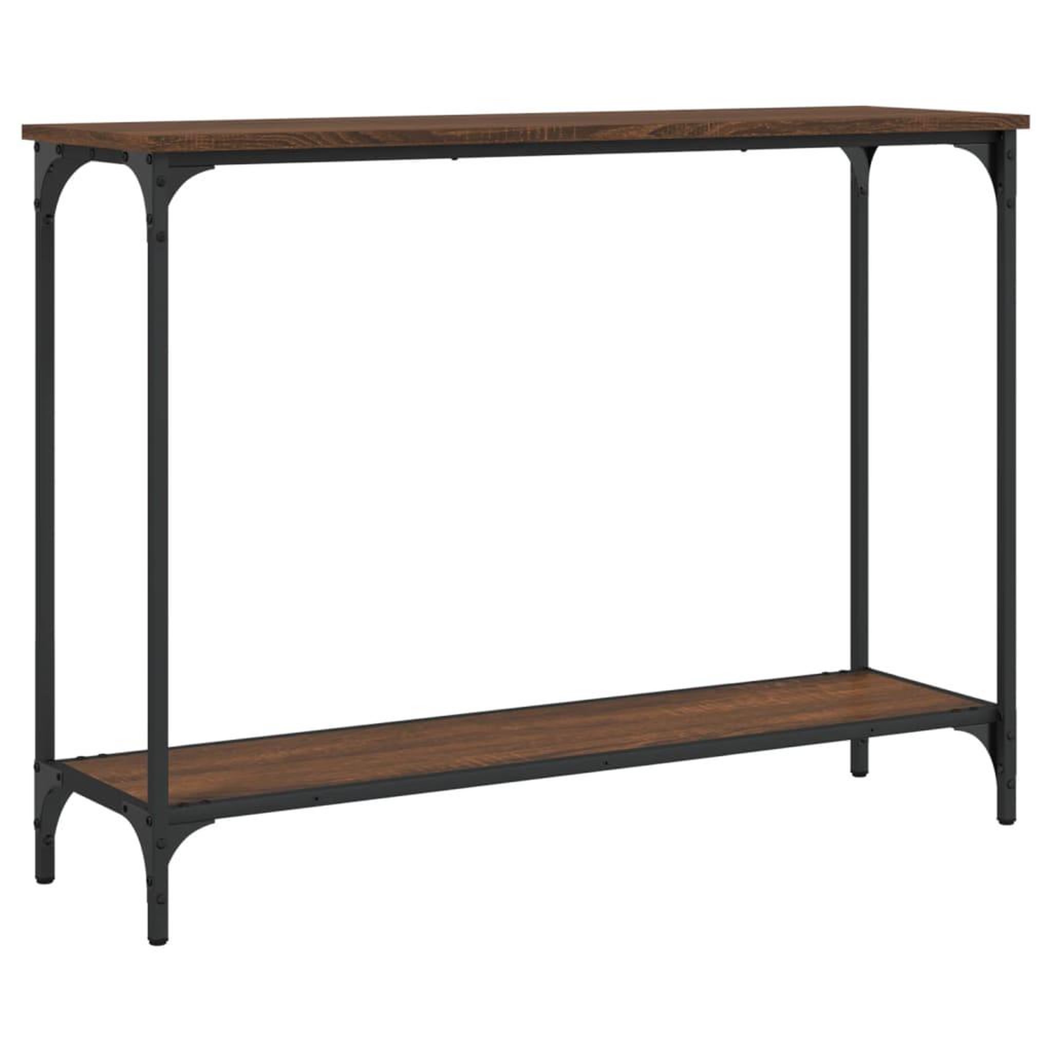 Voir la diapositive 2 : VIDAXL Table console chene marron 101x30,5x75 cm bois d'ingenierie