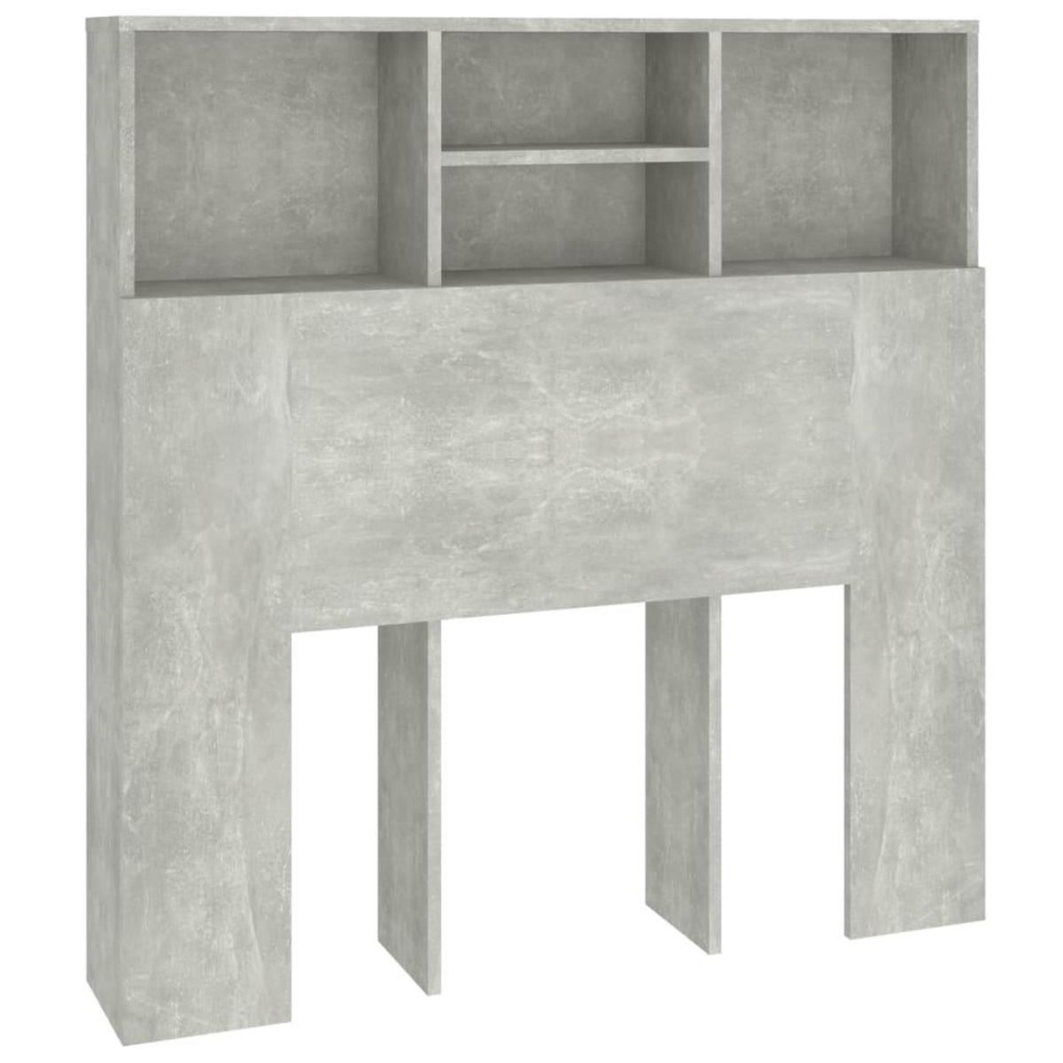 VIDAXL Armoire de tete de lit Gris beton 100x19x103,5 cm