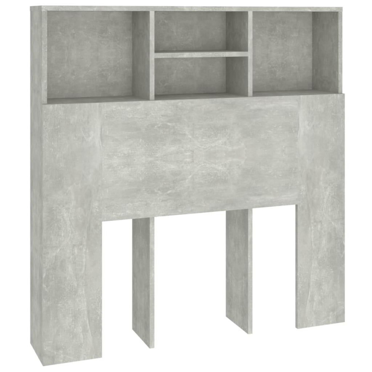 VIDAXL Armoire de tete de lit Gris beton 100x19x103,5 cm