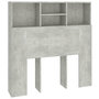 Voir la diapositive 2 : VIDAXL Armoire de tete de lit Gris beton 100x19x103,5 cm