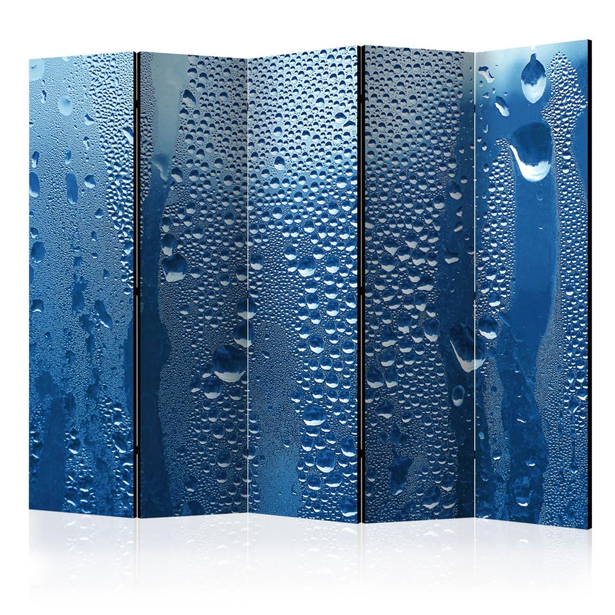 Paris Prix Paravent 5 volets  water drops on blue glass  172x225cm