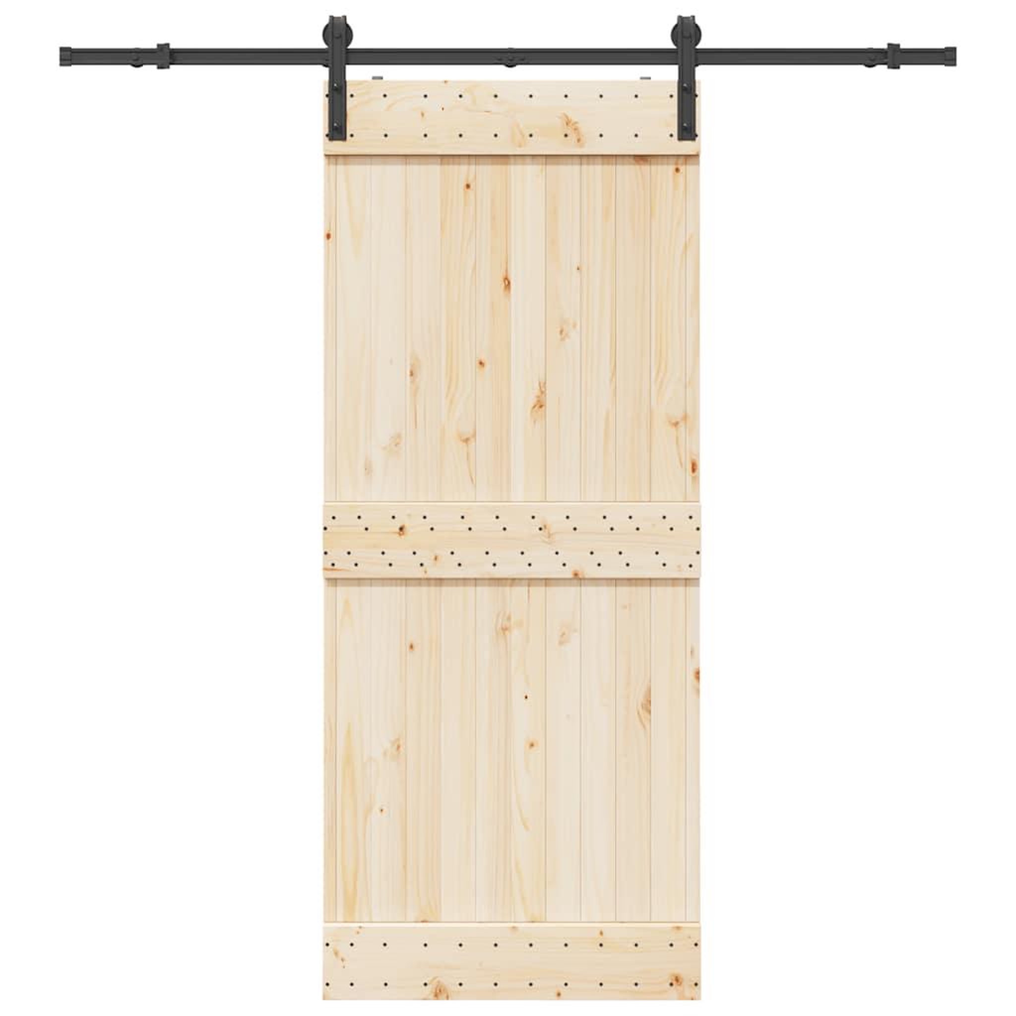VIDAXL Kit de quincaillerie de porte coulissante 200 cm Acier Noir