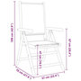 Voir la diapositive 6 : VIDAXL Chaises inclinables de jardin lot de 8 tissu et bois massif