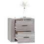 Voir la diapositive 5 : VIDAXL Table de chevet murale Sonoma gris 50x36x47 cm