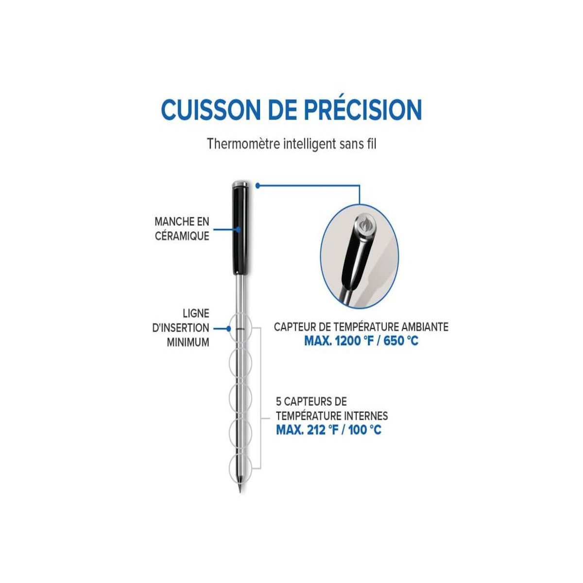 NAPOLEON Thermomètre wifi et bluetooth Accu-Probe - Napoléon