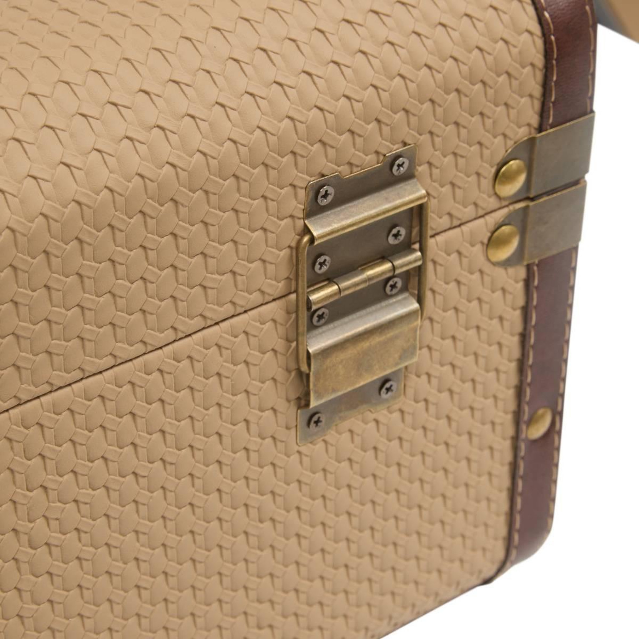 Voir la diapositive 6 : ATMOSPHERA Lot de 2 Malles Valises  Bonie  45cm Taupe