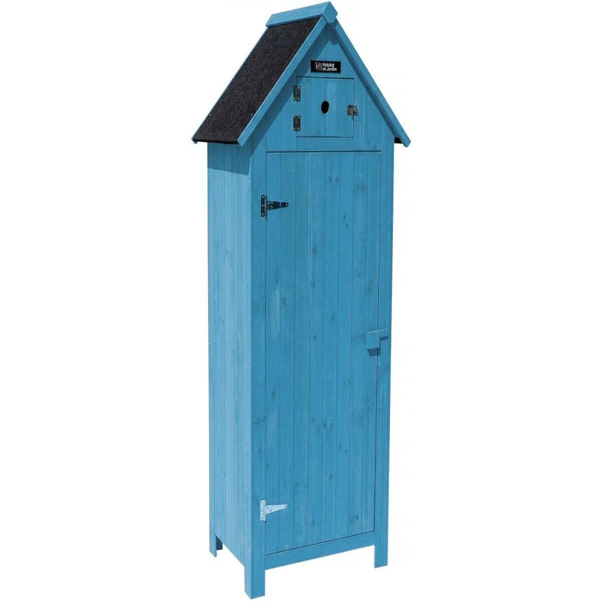 Habitat et Jardin Armoire de jardin  Cabanon  - 77 x 54.5 x 179 cm - Bleu ciel