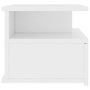 Voir la diapositive 5 : VIDAXL Table de chevet flottante Blanc 40x31x27 cm Bois d'ingenierie