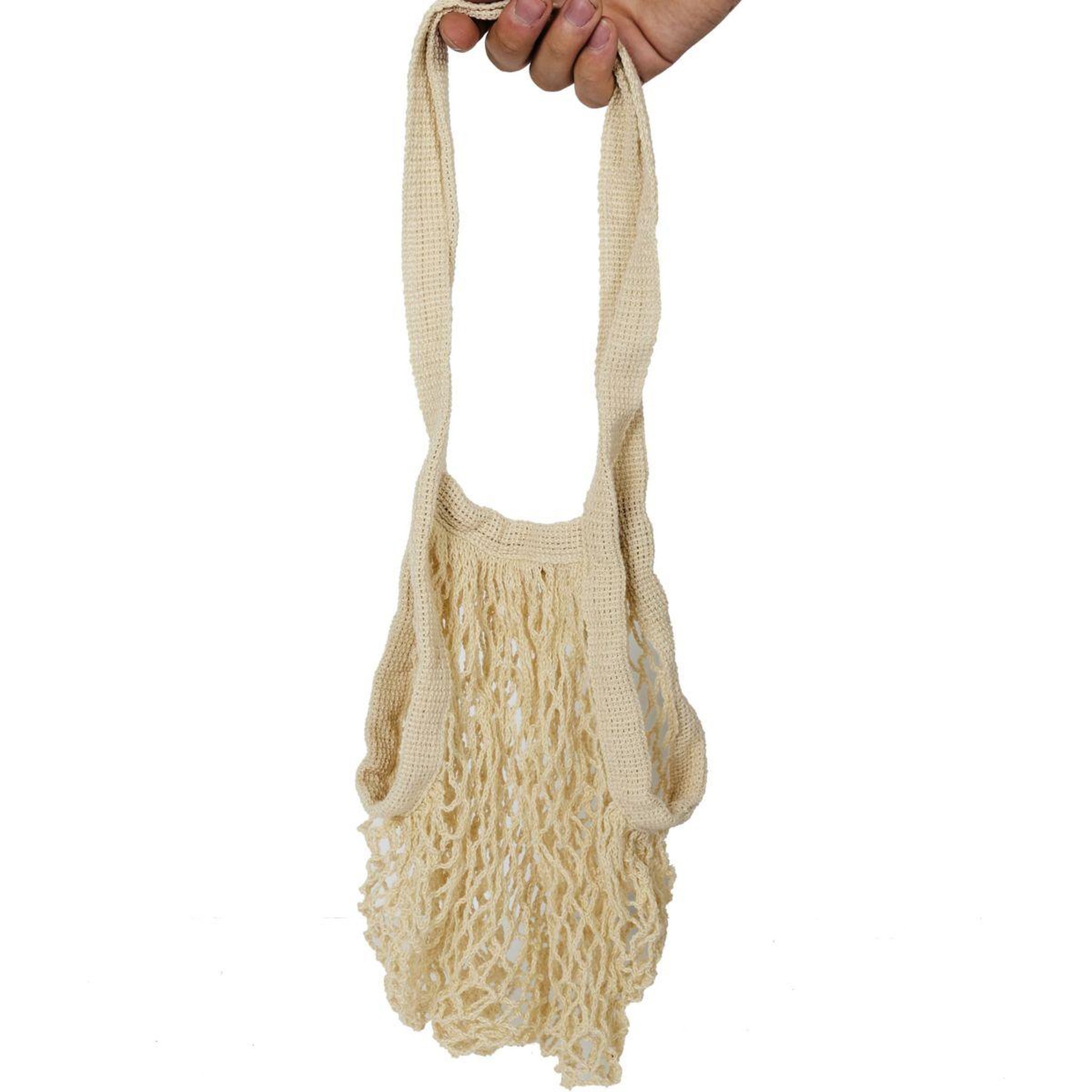 Voir la diapositive 3 : Entre temps Sac filet a provision avec pochon coton 36 x 35 cm