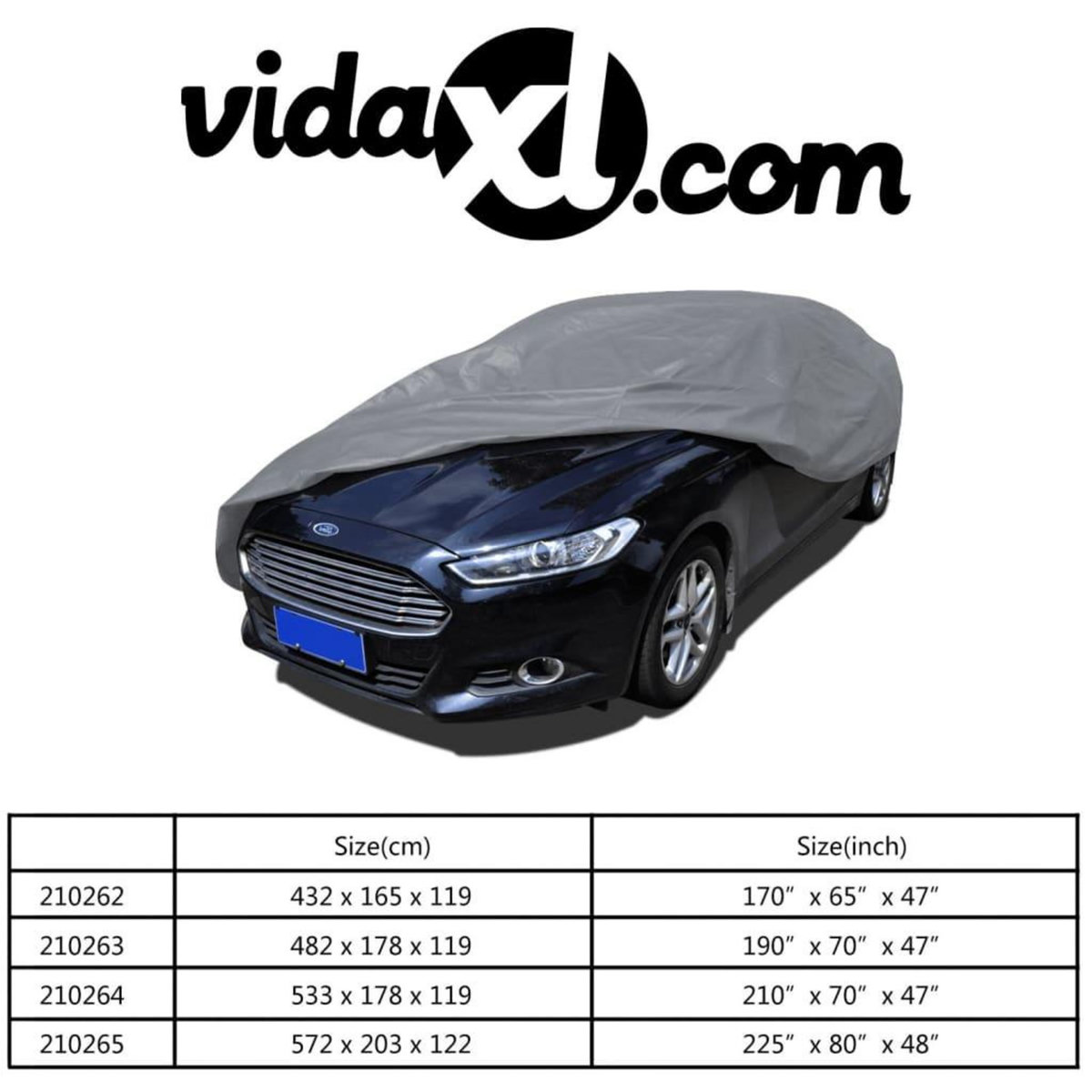 VIDAXL Housse de voiture Tissu non-tissee Taille M