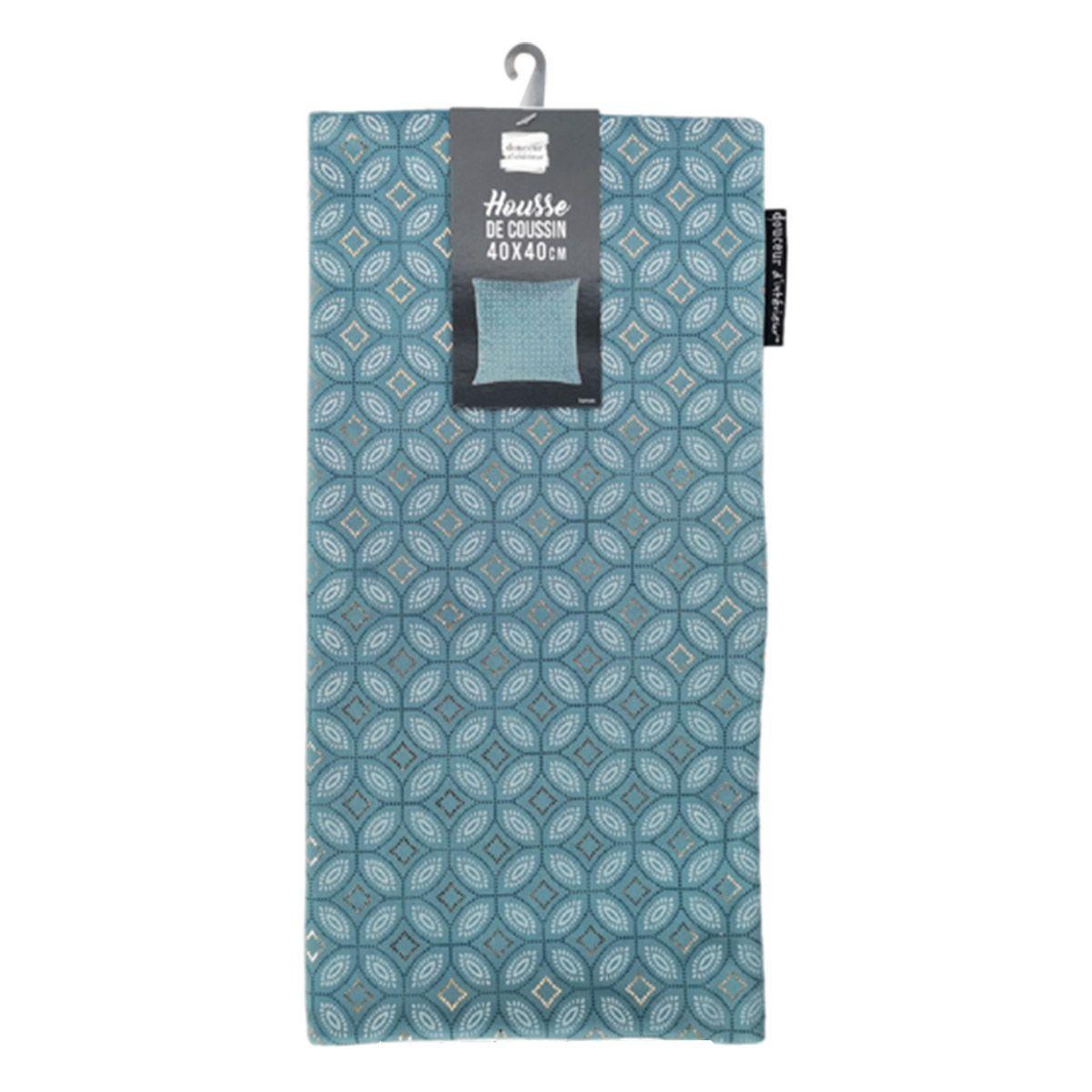 Voir la diapositive 4 : Douceur d'Intérieur Housse de coussin déco  kansas  40x40cm bleu