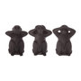 Voir la diapositive 1 : ATMOSPHERA Lot de 3 Statues Singes  Sagesse  24cm Noir